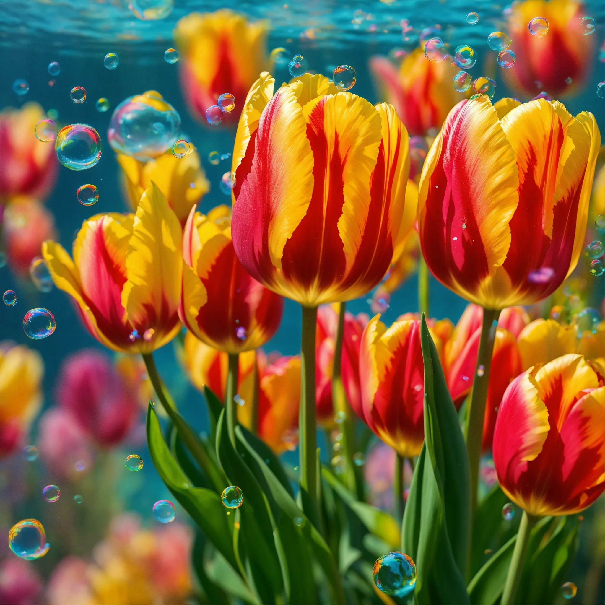 Bedroom with calming flowers